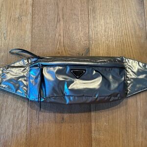 100% Authentic silver Prada belt/bum bag